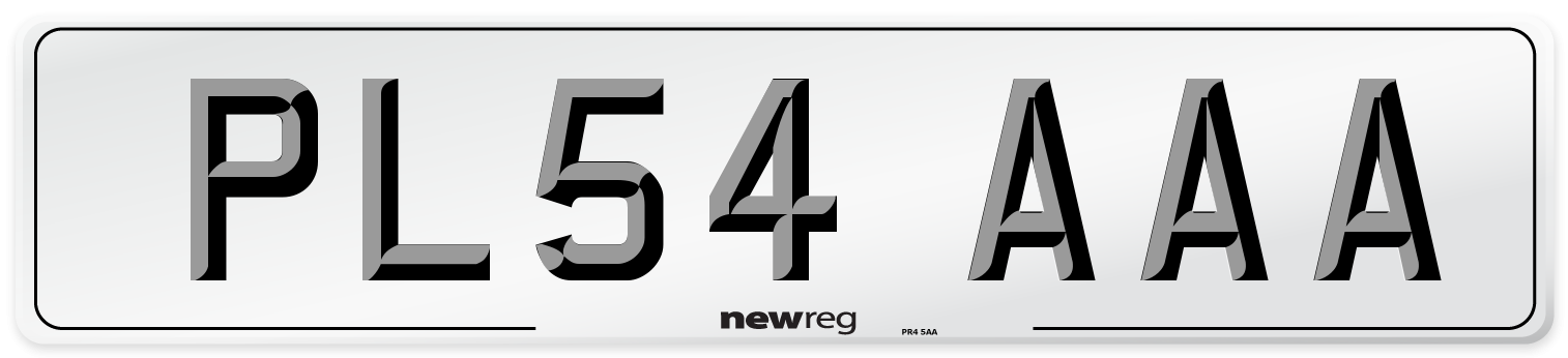 PL54 AAA Number Plate from New Reg